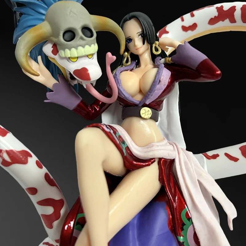 

One Piece Pop Boa Hancock Anime Figure - Seated Shichibukai Snake Princess Gk Statue PVC Model Collectible Desk Decor for Fans