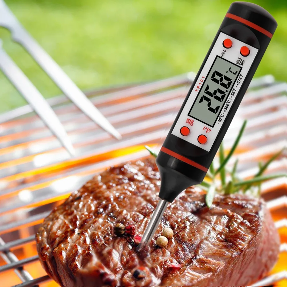 Attrezzo da cucina cottura cibo carne lettura istantanea termometro sonda digitale BBQ Baking Oil Milk Pen Style termometro