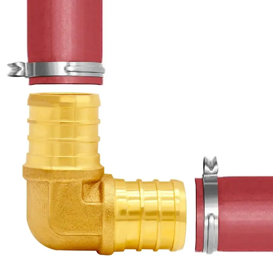LF Latão 3 4 Polegada PEX Acoplamento Barb Crimp Tubo Kit de Encaixe 10 PCS Reto 10 PCS Cotovelo 10 PCS Tee