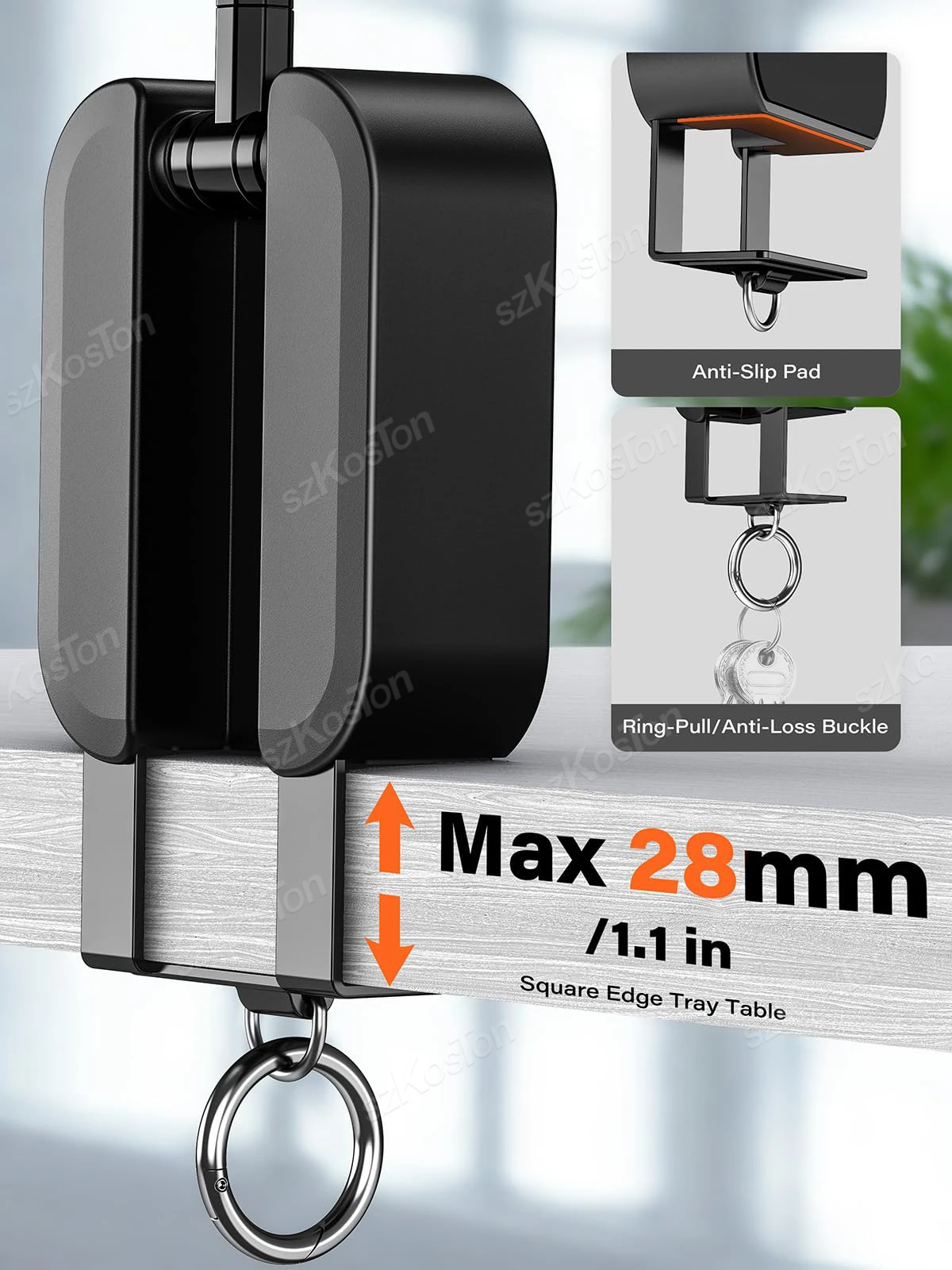 Magnetischer Handyhalter mit Universal-Tablett, Tischklemme, Fitnessstudio-Telefonständer, doppelseitige Magnete für iPhone 17–12-Serie – Detail 5