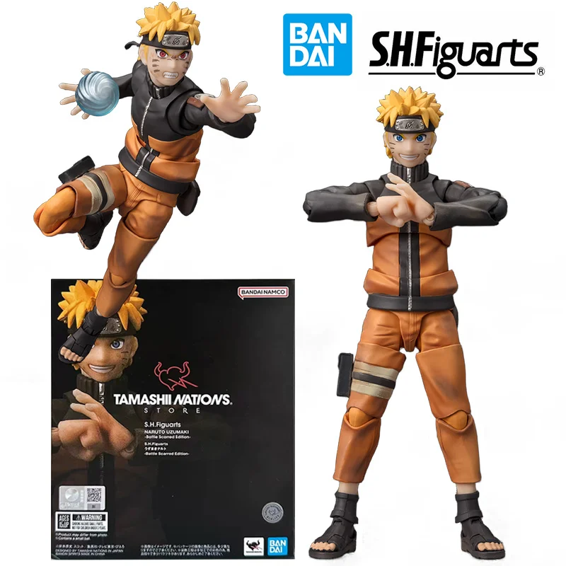 

Bandai S.h.figuarts Naruto Uzumaki Battle Scarred Edition Naruto Shippuden 16Cm Original Action Figure Model Toy Gift Collection