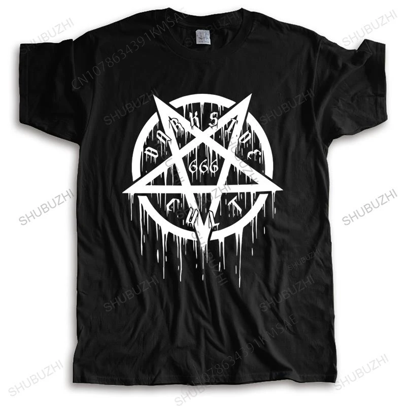 Homme t shirt summer men high quality t-shirt Pentagram 666 Dripping Star Genuine Darkside unisex brand tee-shirt short sleeve