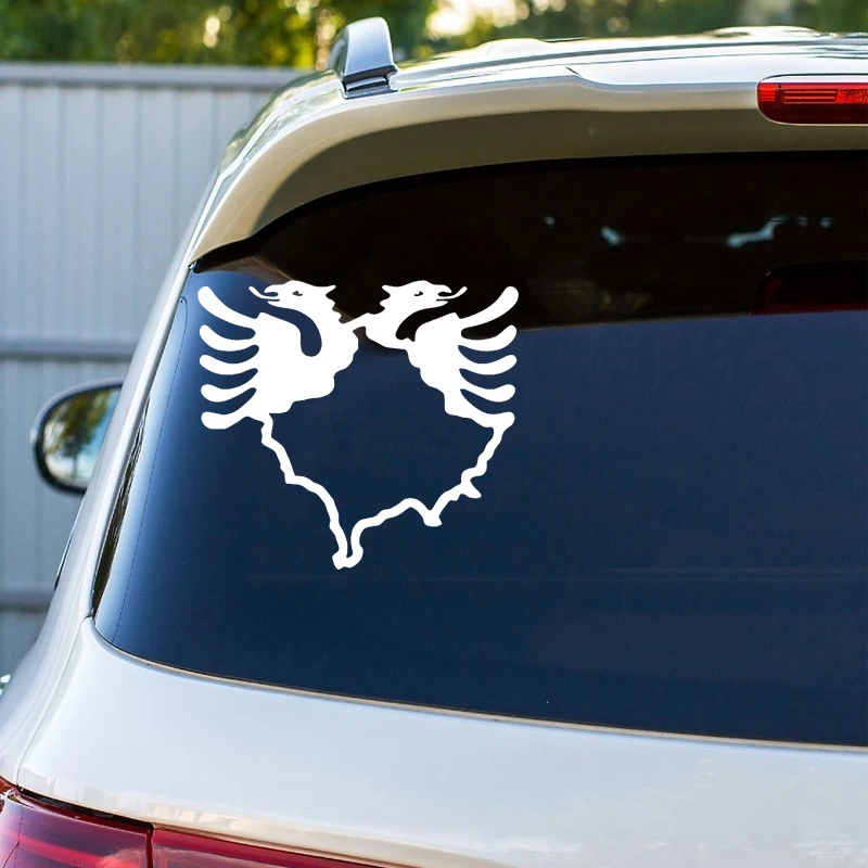 70051# Die-Cut Vinyl Decal Kosovo Map Albania Eagle Car Sticker Waterproof Auto Decors on Truck Bumper Rear Window