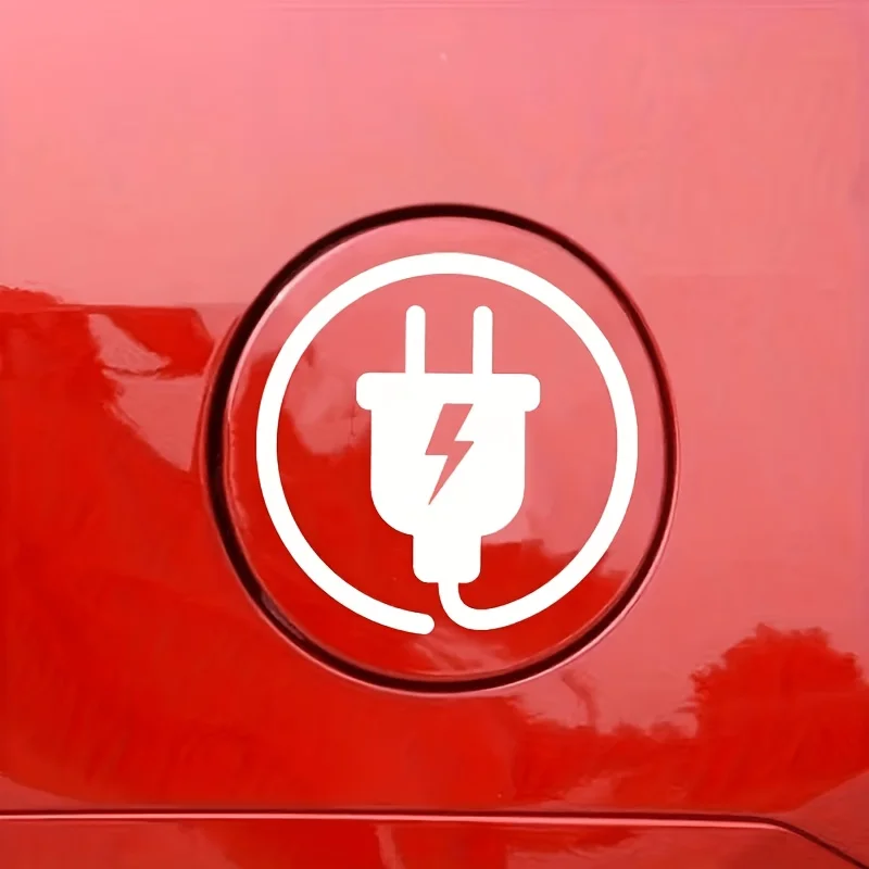 EV Charging Sticker Reflective Vinyl Decal Electric Car Motorcycle Waterproof Bumper Auto Exterior Decoration