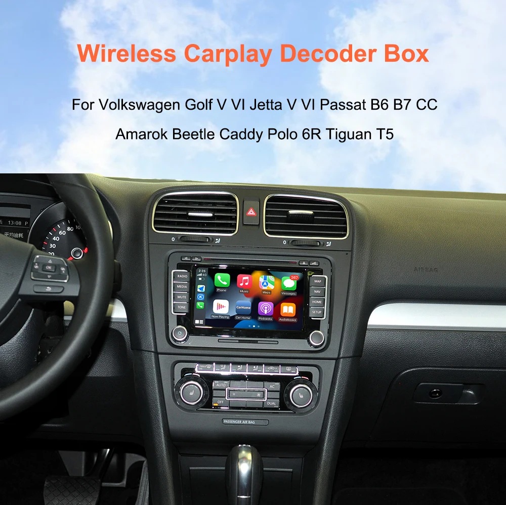 Bonroad Wireless Carplay Android Auto Nachrüst-Kits Modul für Volkswagen Passat B6 B7 Golf 6 RNS510 Serie Airplay Mirrorlink – Detail 2