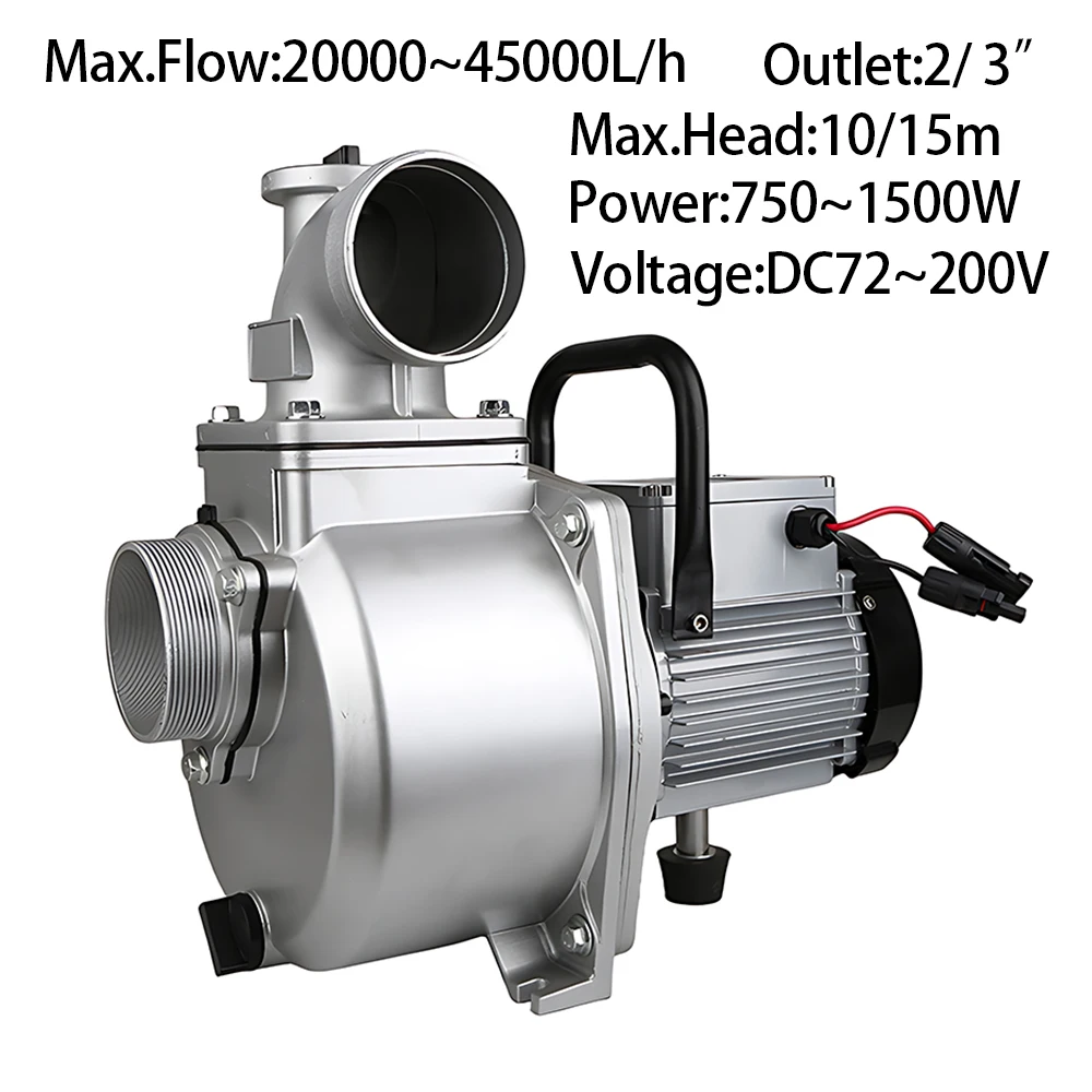 Solar DC Brushless Self-Priming Water Pump High Lift Large Flow for Farm Irrigation Garden Pool Pond Water Circulation