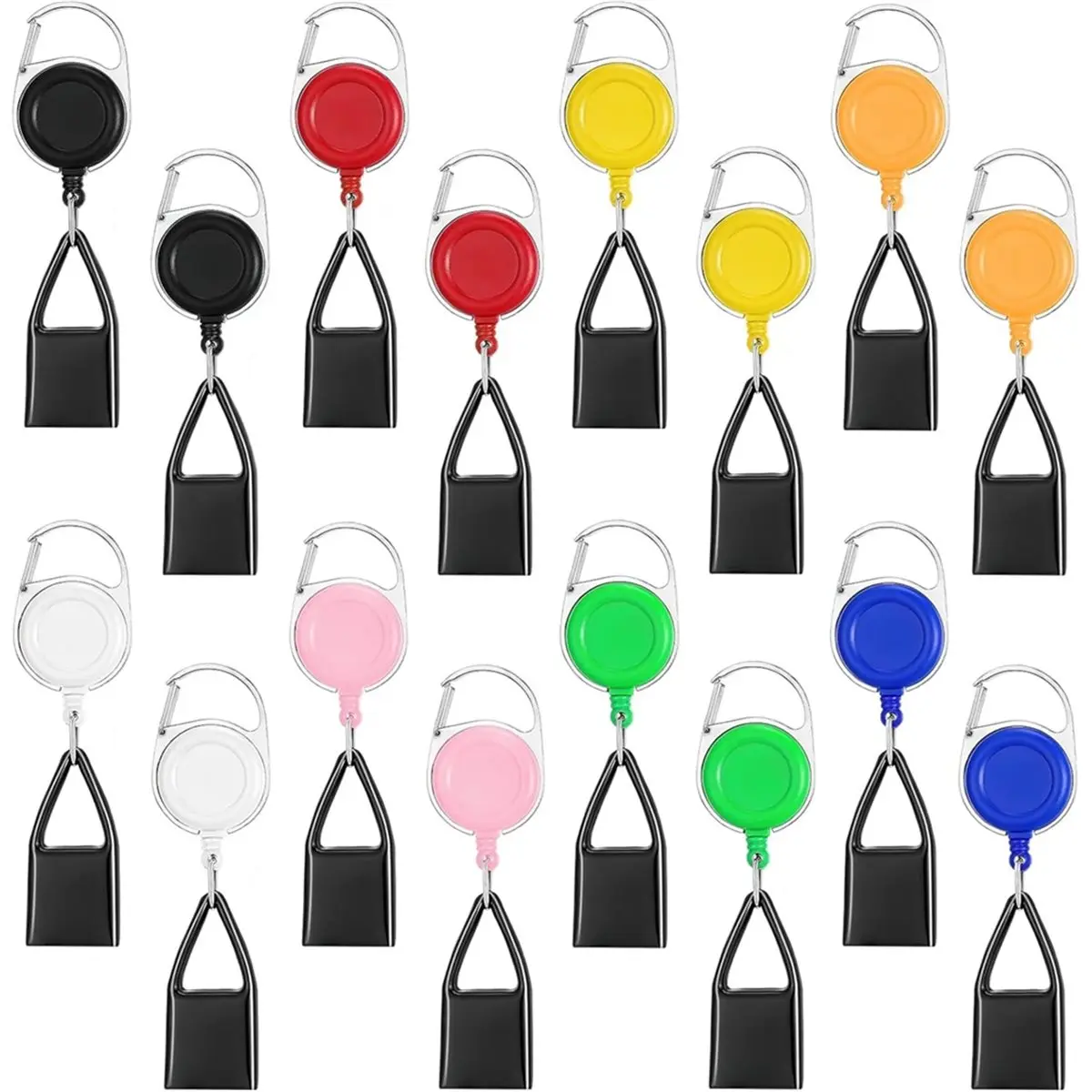 A56K 16 Pcs Retractable ,Keychain Lighter Holder with Clip Classic Lighter Cover Single Clip for Convenience