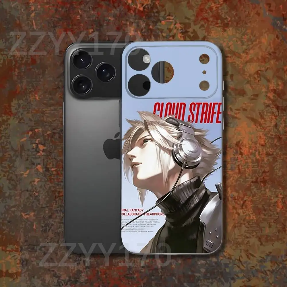 Final Fantasy VII Cloud Phone Case For iPhone 17,16,15,14,13,12,X,XS,Pro,Max,Plus,E,Air,Mini with Magsafe Magnetic Frosted Clear