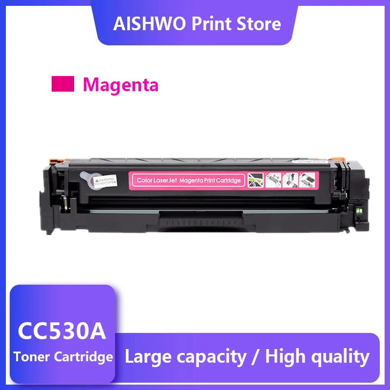 

ASW 304A Compatible Toner Cartridge CC530A CC531A CC532A CC533A for HP Color LaserJet CM2320nf CP2025 CM2320fxi CM2320n CM2320nf