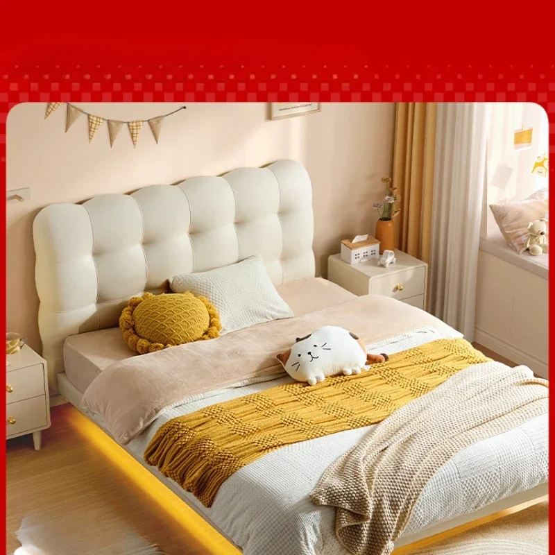 Home children's bed cream wind princess bed girl bedroom simple 1.5 meters suspended bed furniture Lin's Wood Industry