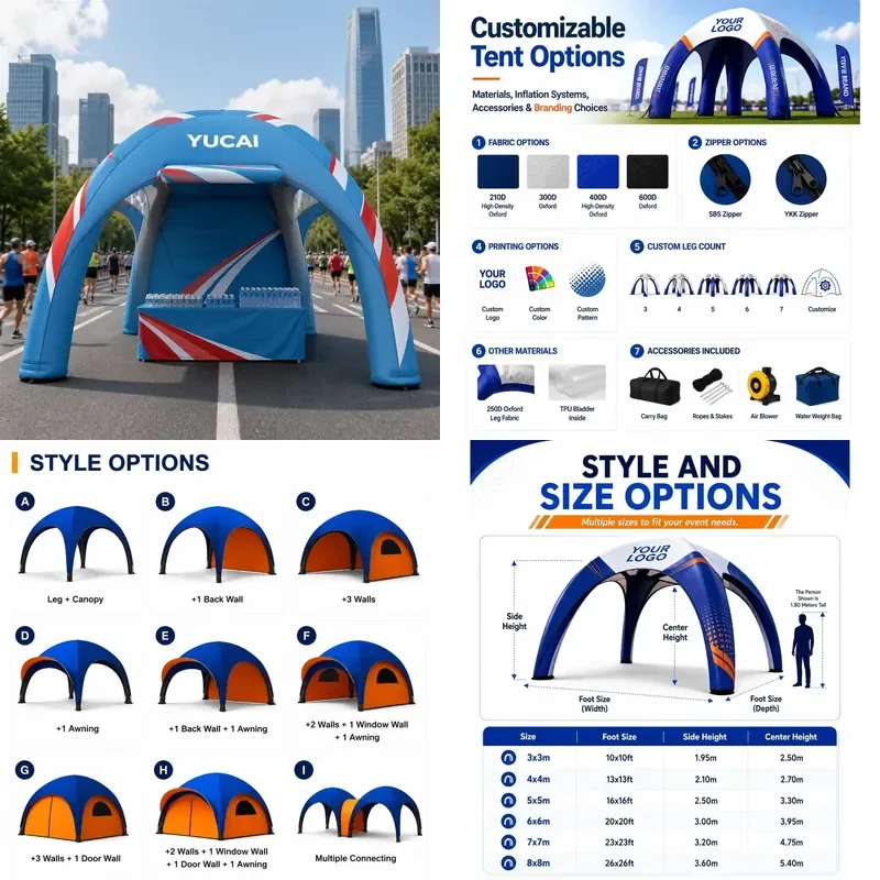 Large Outdoor Inflatable Advertising Tent for Sports Events CE Certified Waterproof Windproof Commercial Air Film Structure