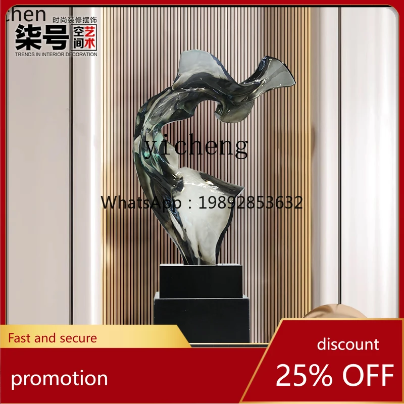YFY  Hotel Lobby Floor-standing Ornament High-end Transparent Decoration Abstract Art Large Sculpture
