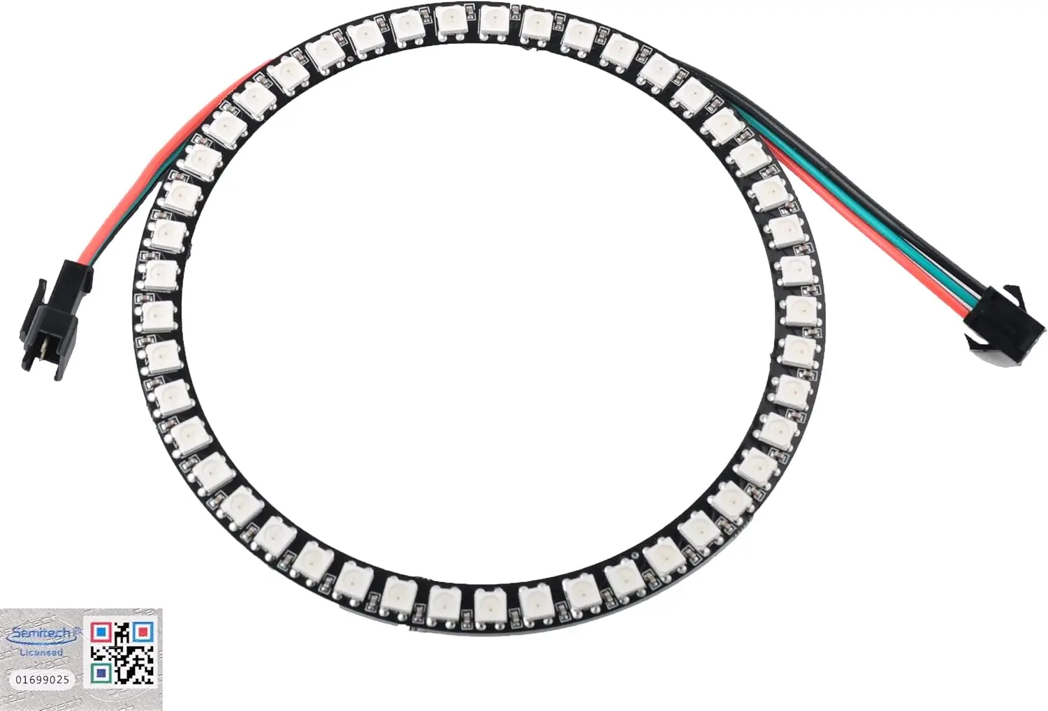 45 RGB LED Rings 45 X WS2812B 5050 Full Color with Integrated Drivers 45 Bits forArduino Raspberry Pi ESP8266 Nodemcu DC5V