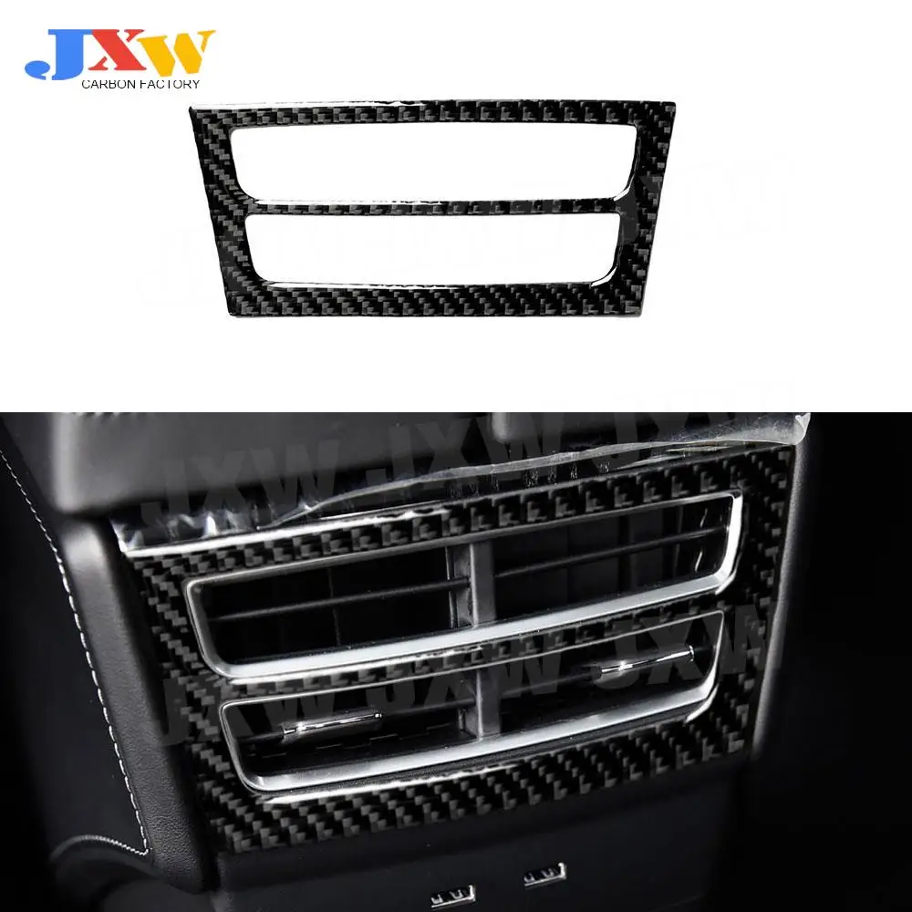 

Carbon Fiber Interior Trim Rear Seat Console Air Conditioner Outlet Frame Cover Trim Sticker For Tesla Model X 2014-2019