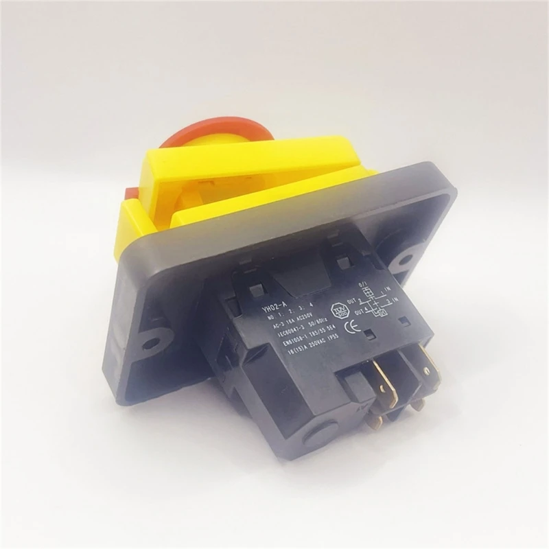 Convenient Electromagnetic Button 4/5 Pin Push Button Protective Electromagnetic Button Microtome Switches for Industry