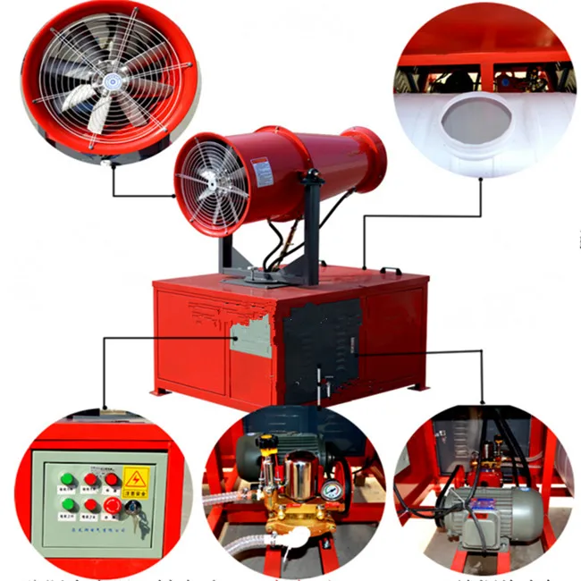 OEM Fog Mist Sprayers 60m Fog Cannon 80m Dust and Fog Removal Cannon