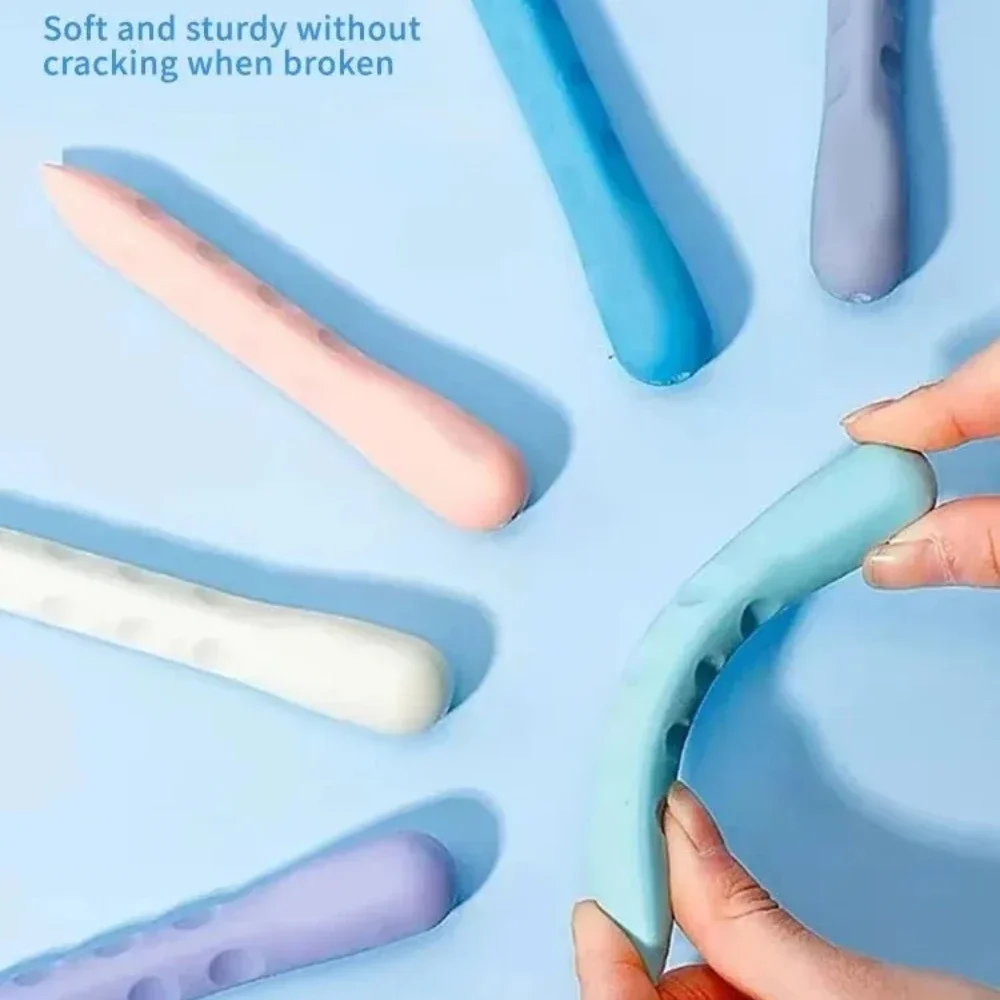 10/5Pcs Pen‑Shaped Large‑Hole Dustless Eraser No‑Trace No‑Crumbs Magic Clean Eraser for Artists Students and Office Use