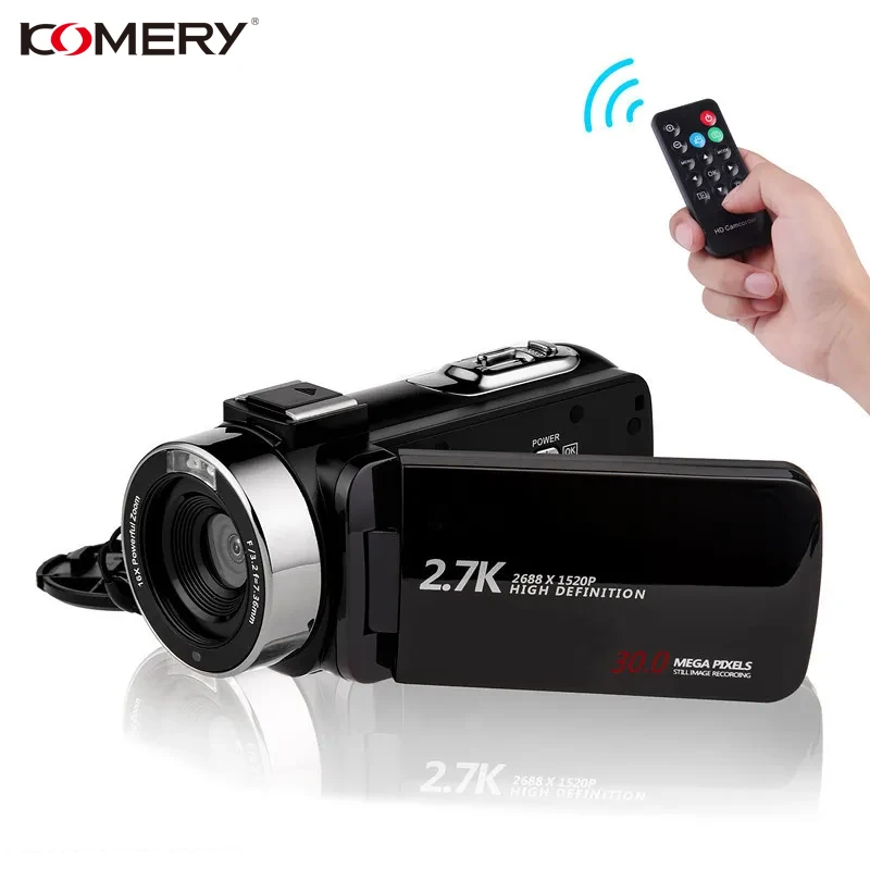 2.7K Outdoor Vlog Camcorder Digital Cameras 2 in1 Photo Video Record DV Travel Video Camera 16X Zoom 3 inch Screen View playback