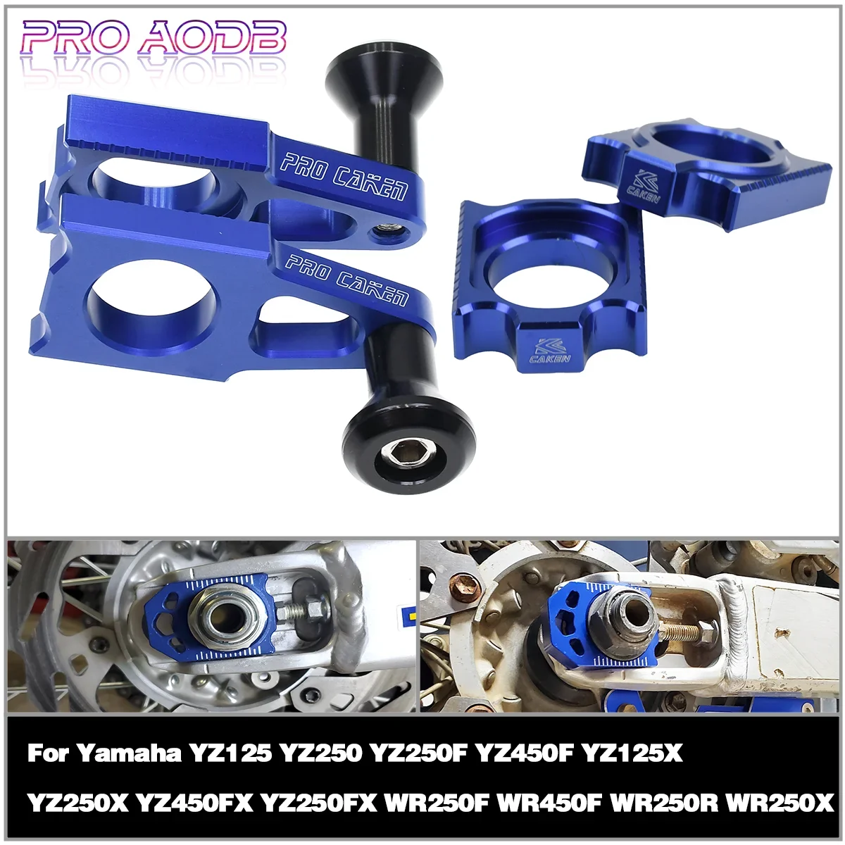 

CNC rear axle block chain adjuster For Yamaha YZ 125 250 250F 450F 125X 250X 250FX 450FX WR250F WR450F WR250R WR250X YZF YZX WRF