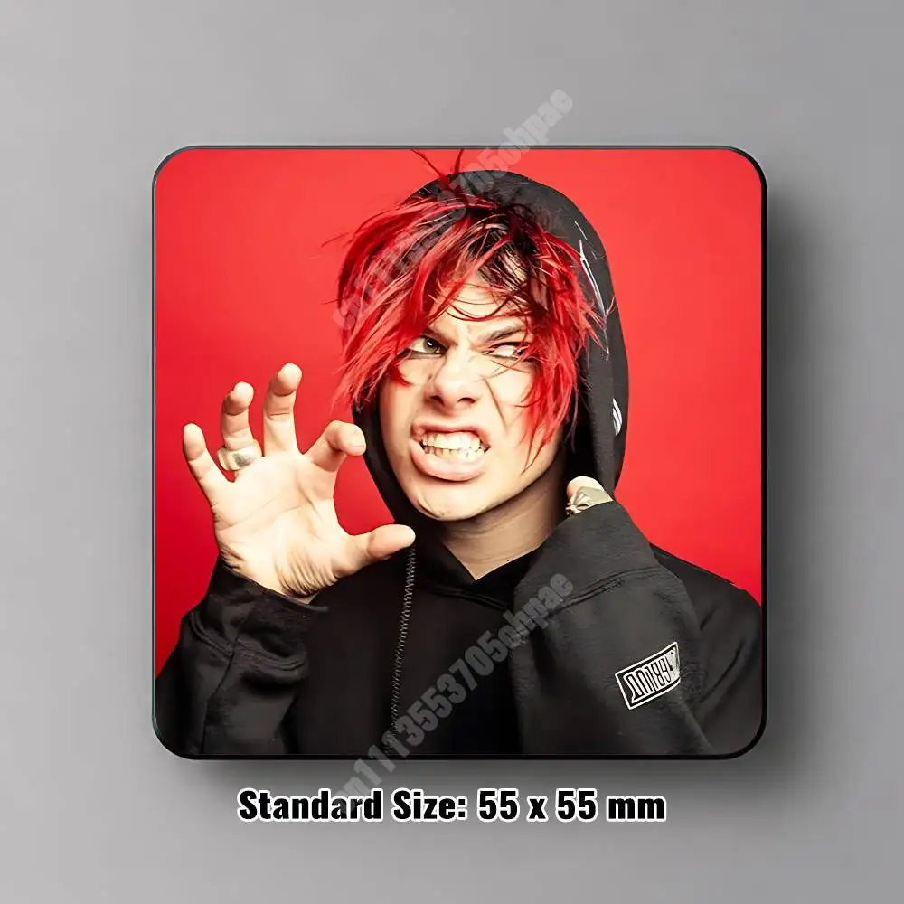 Singer Y-Yungblud 21st Century Liability Magnetic Sticker Removable Fridge Decal for Metal Surfaces Magnet Label