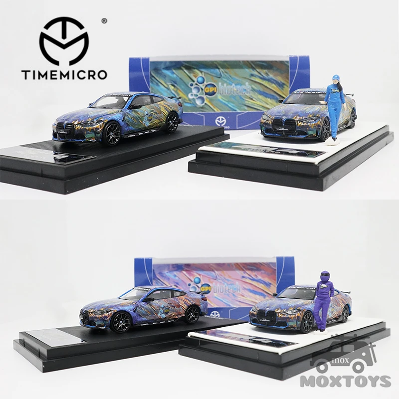 TimeMirco TM 1:64 M4 STR Racing Art purple /Blue Diecast Model Car