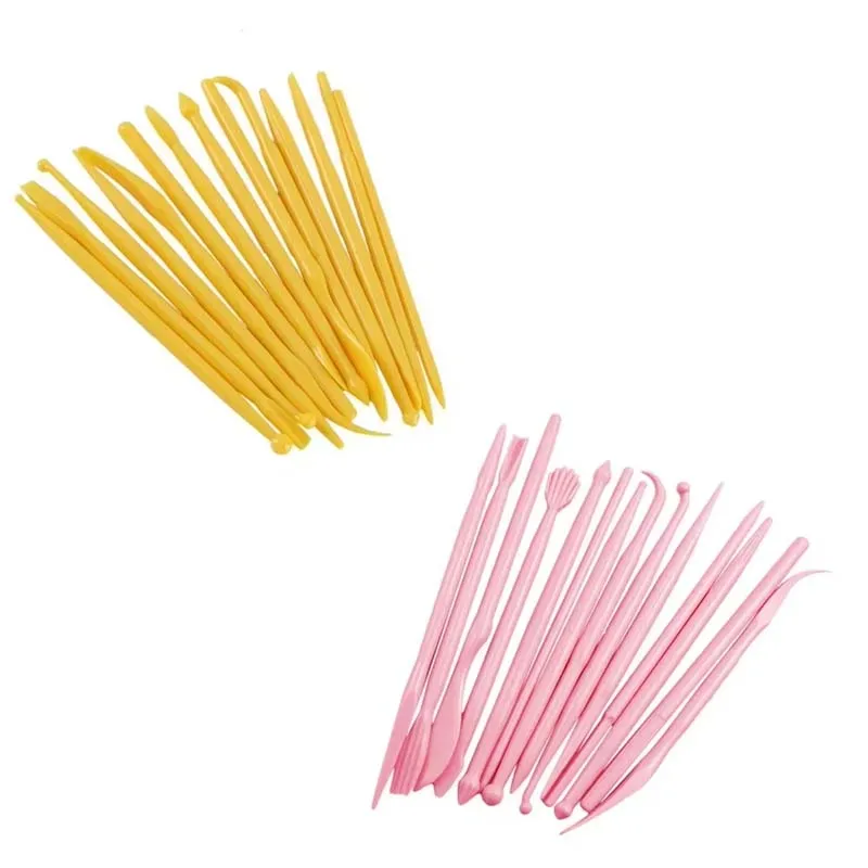 14 قطعة/المجموعة البلاستيك الطين النحت مجموعة الشمع نحت أدوات الفخار نحت النحت المشكل بوليمر النمذجة الطين أدوات #4