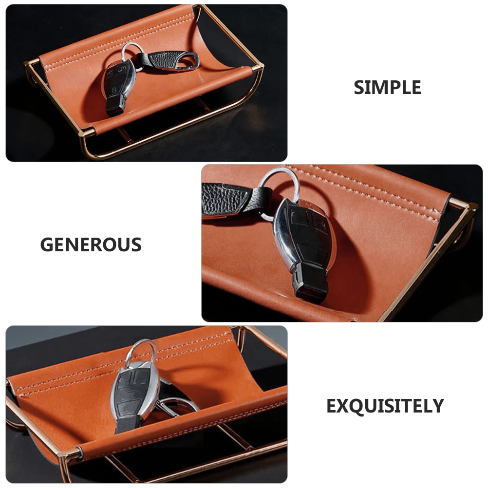 

1 шт., органайзер для хранения ключей в скандинавском стиле, декоративный лоток в металлическом каркасе, настольный держатель для ключей, телефонов, ювелирных изделий