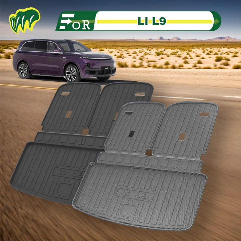 

For Li L9 2022 Custom Fit Car Trunk Mat All Season Cargo Mat 3D Shaped Laser Measured Trunk Liners