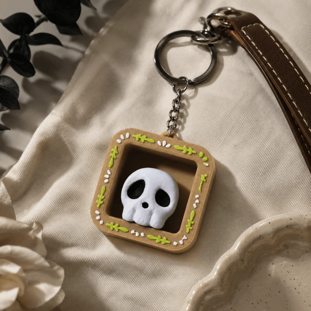 Multifunctional Mini Cartoon Creature Delicate Surface Texture Lovely Rounded Outlines Detachable Keychain Compact Size