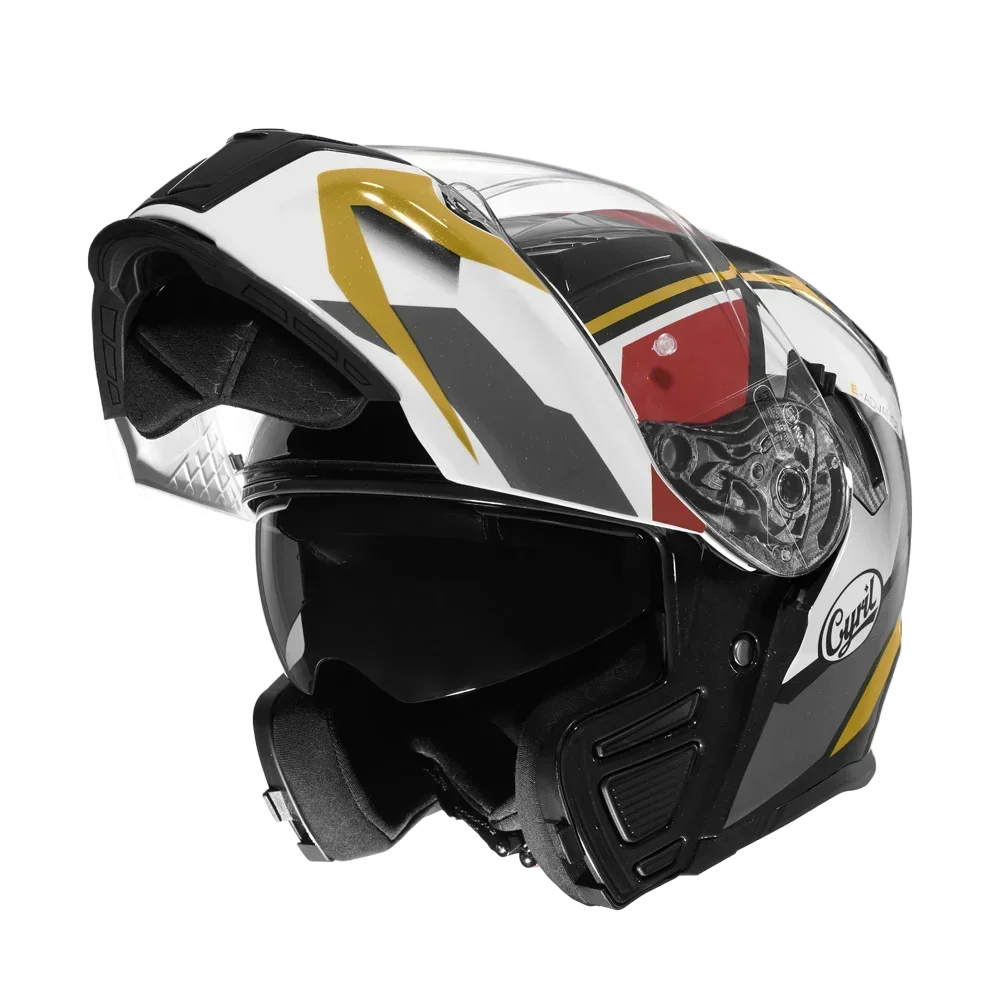 DOT Safety Standards Motorcycle Helmets Durable ABS Shell With Clear Visor Bluetooth Slot Full Face Cyril Motocross Helmet