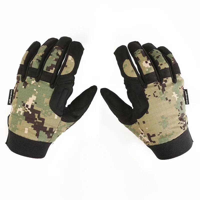 Emersongear Tactical Lightweight Camouflage Gloves Full Finger Hand Protective Gear Hunting Hiking Combat Handwear AOR2