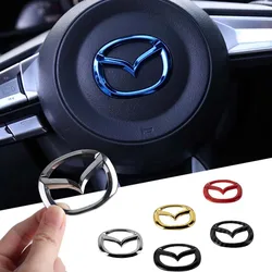 1PCS ABS Car Steering Wheel Center Logo Decorative Sticker For Mazda 3 5 6 7 Axela CX5 CX3 Atenza Demio RX7 MS 323 MX3 MX5 CX4