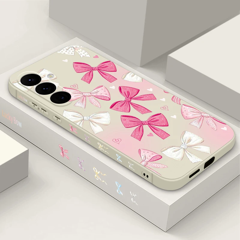 Dreamy Bowknot Pattern Phone Case For Samsung Galaxy A57 A17 A56 A16 A55 A15 A36 A54 5G S26 S25 S23 S22 Ultra S24 FE Soft Cover