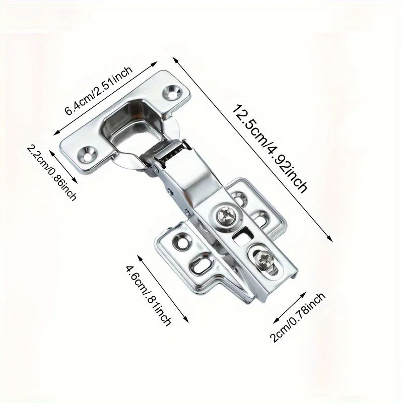 مفصلات أبواب خزانة من الفولاذ المقاوم للصدأ ، مخفف هيدروليكي ، إغلاق لين ، خزانة ملابس هادئة ، مفصلات مخفية بمسامير ، 2