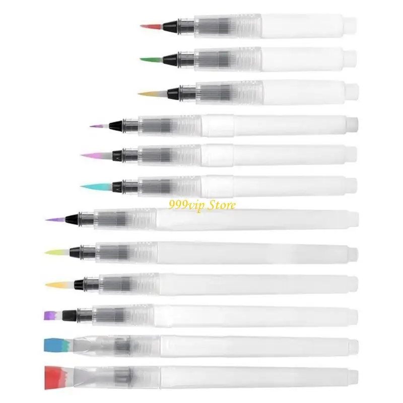 

C90C 9/12Pcs Water Brush Pen for Gouache Watercolor Art Painting