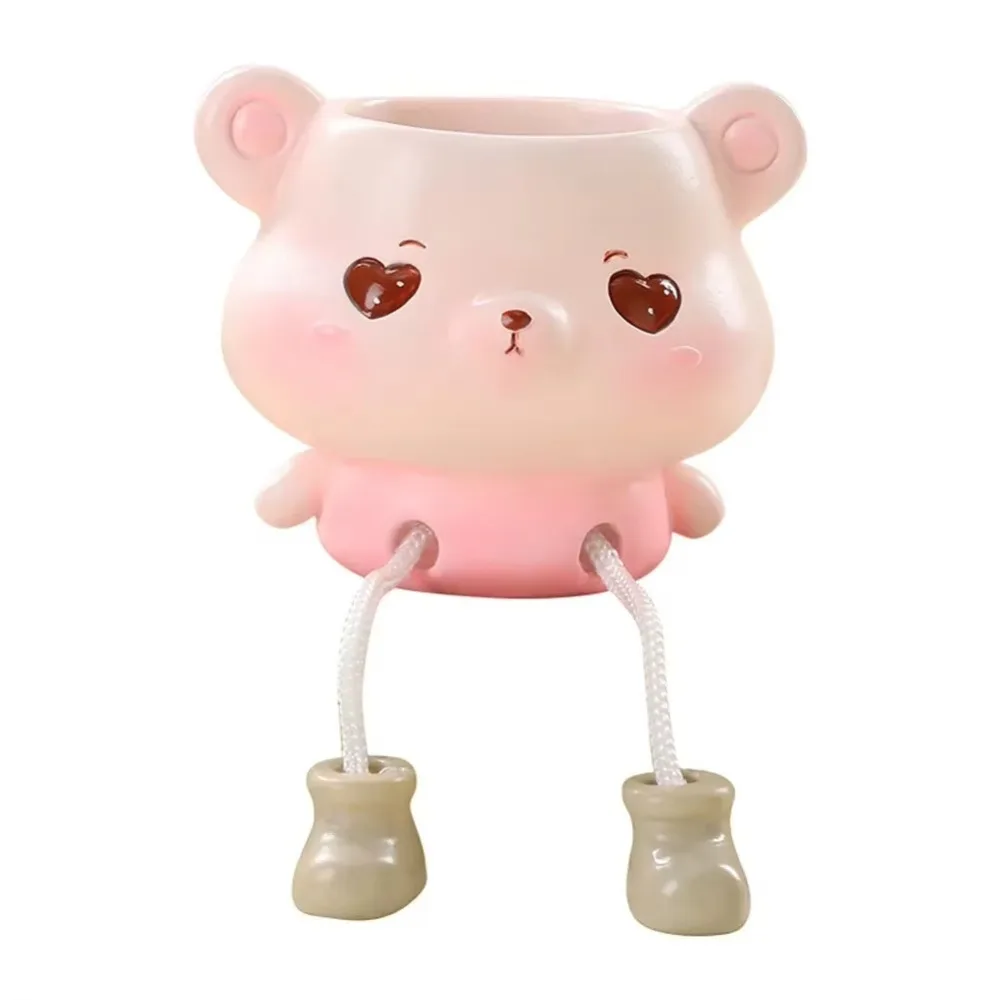 

Funny Cute Animal Hanging Flower Pot Cartoon Mini Plants Pot Resin Craft Succulent Flowerpot Home Office Desktop