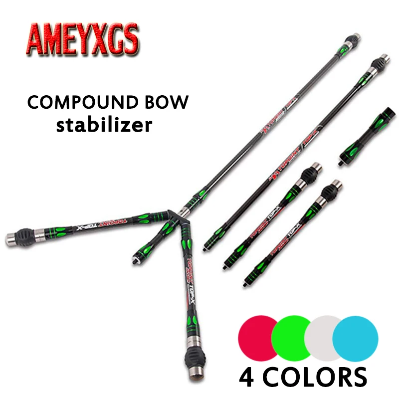 

1set Archery Compound Bow Stabilizer Rod Bow And Arrow Shooting Balance Bar Carbon Damper Shock Absorber Hunting Accessories