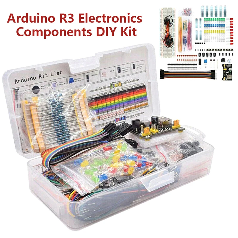 DIY Starter Electronic Kit 830 Tie Points Breadboard For R3 Electronics Components Kit With Box