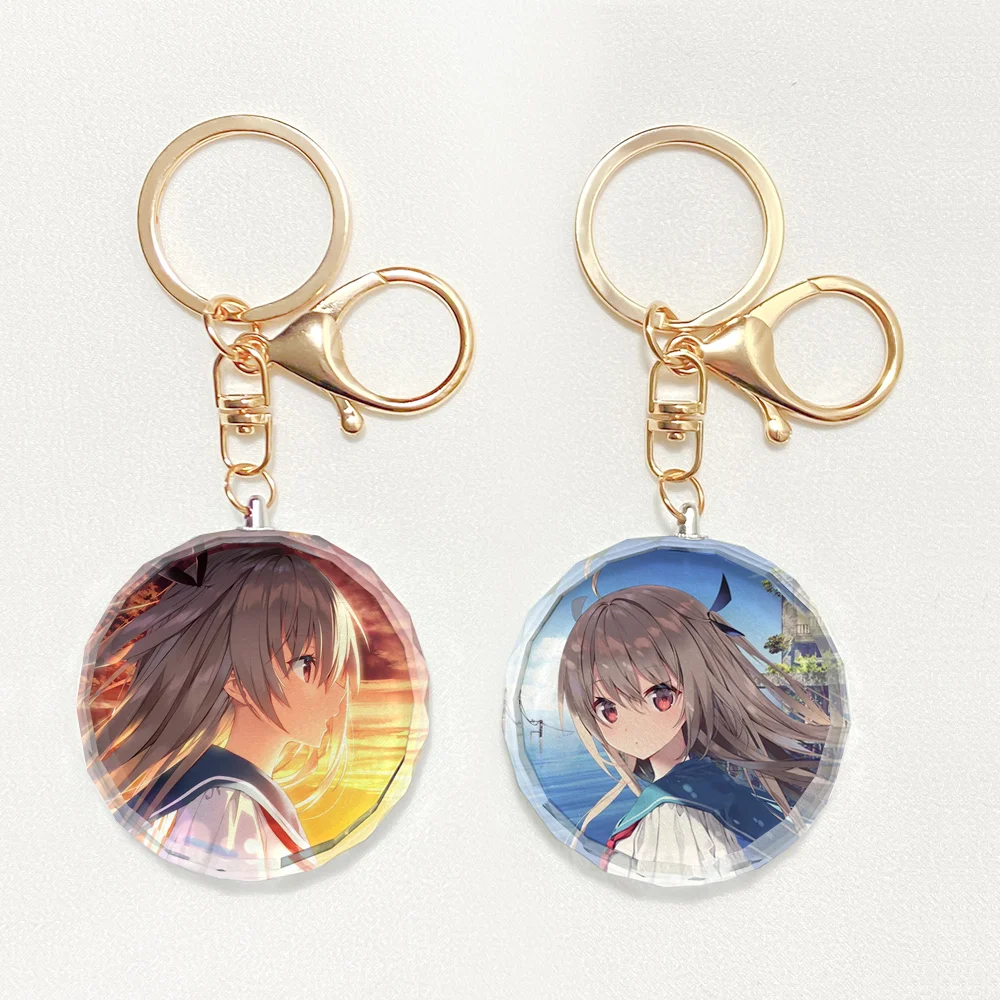 Anime ATRI My Dear Moments Ikaruga Natsuki Atori Crystal Figure Keychain Pendant Cosplay Charm Cartoon Keryring Christmas Gift