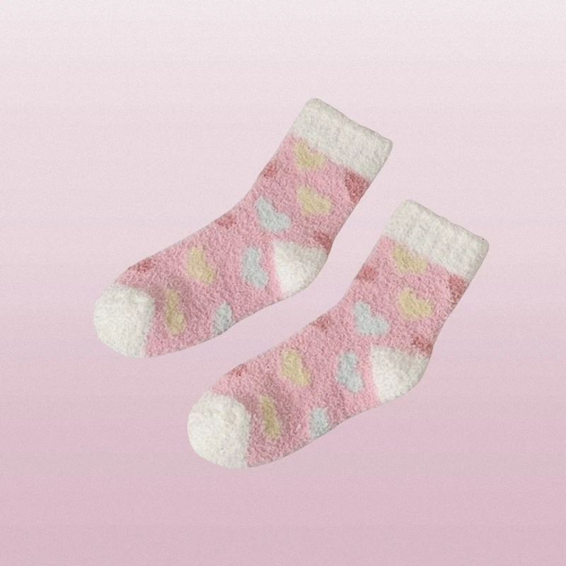 Chaussettes mi-tube épaisses pour femmes, petites poignets hauts frais, amour, demi-côté, sourire, pys, décontracté, haute qualité, nouveau, 3/6, 2024 paires