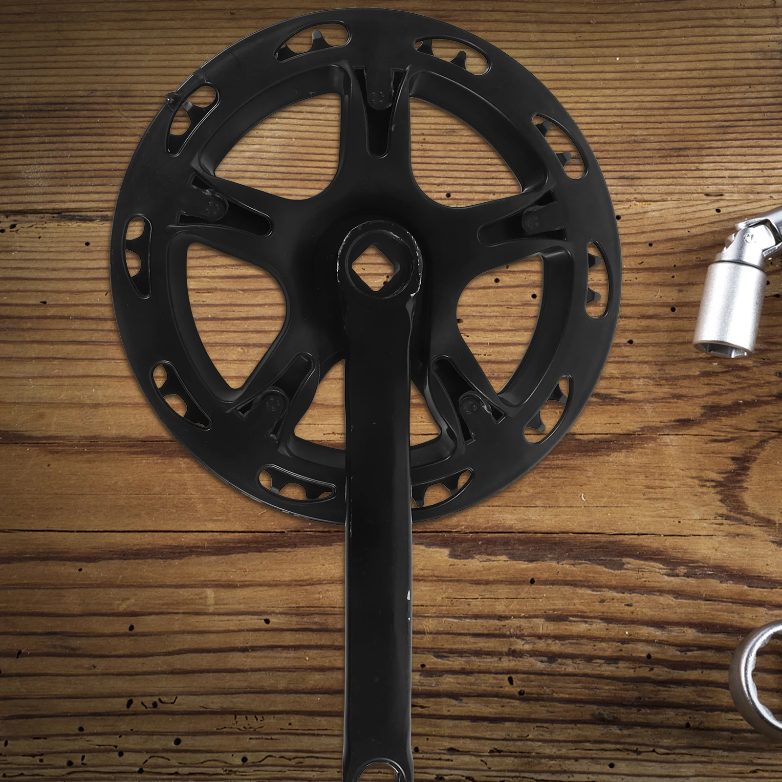 

1 Set Bike Crank Set Replacement Sturdy Steel Chainring Crank Arm Universal Bicycle Repair Tool Left Right Crankset Accessory