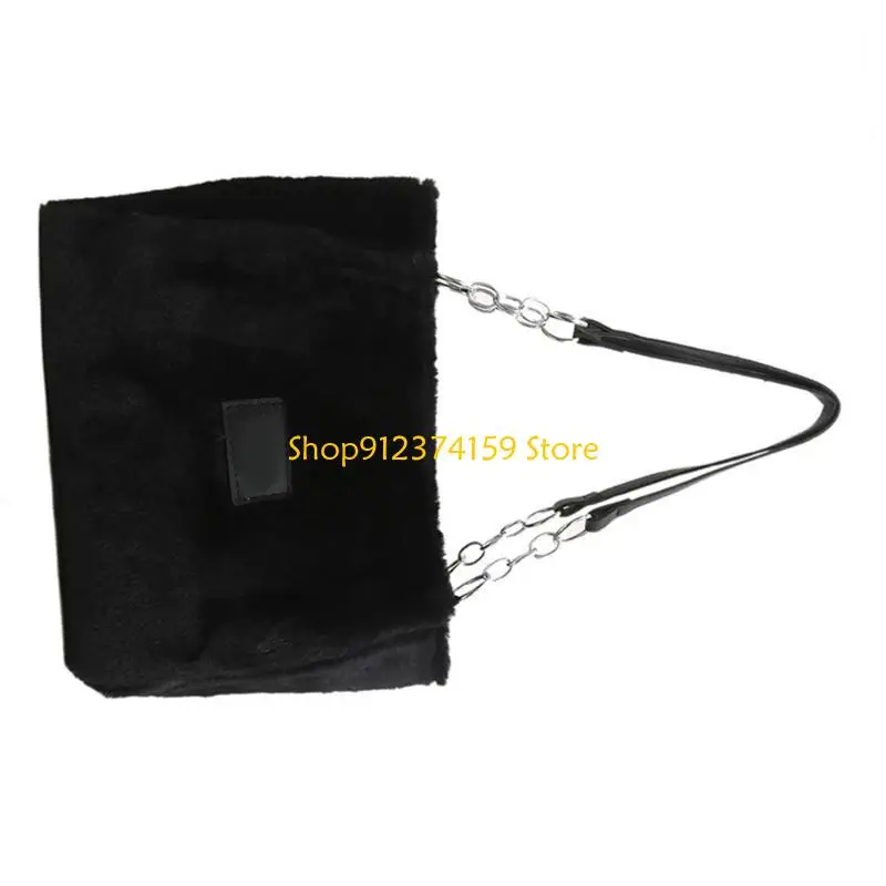 

G5AE Fashion Bag Large Capacity Trendy Shoulder Bag for Girl Women Versatile Handbag Shopping Bag Autumn Winter Plush Bag