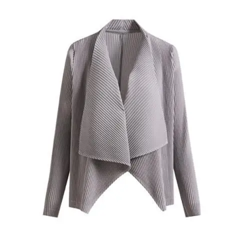 Short Coat 2023 Spring/Summer New Fashion Polo Cardigan Slim and Fashionable Pleated Top for Women