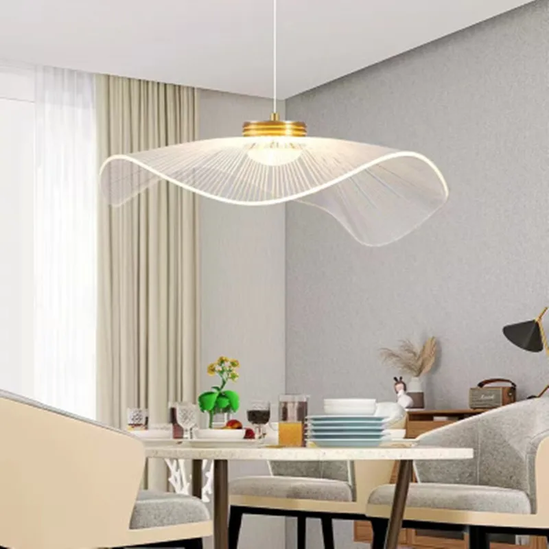 

Modern Lotus Leaf Hat Ceiling Lamp Suspension Classic Chandeliers Restaurant Bedroom Fashion Pendant Light For Living Room 2025