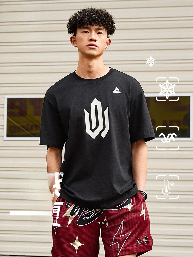 

Футболка Peak Viking Ice Nest из хлопка, круглая горловина, мужская летняя спортивная одежда, повседневная дышащая футболка