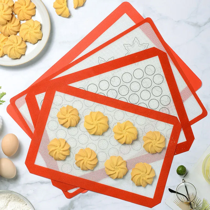 JCD Silicone Macaron Baking Mat Food Grade Bake Pans Macaroon Pastry Cookie Making Professional Grade Nonstick Kneading Mat﻿