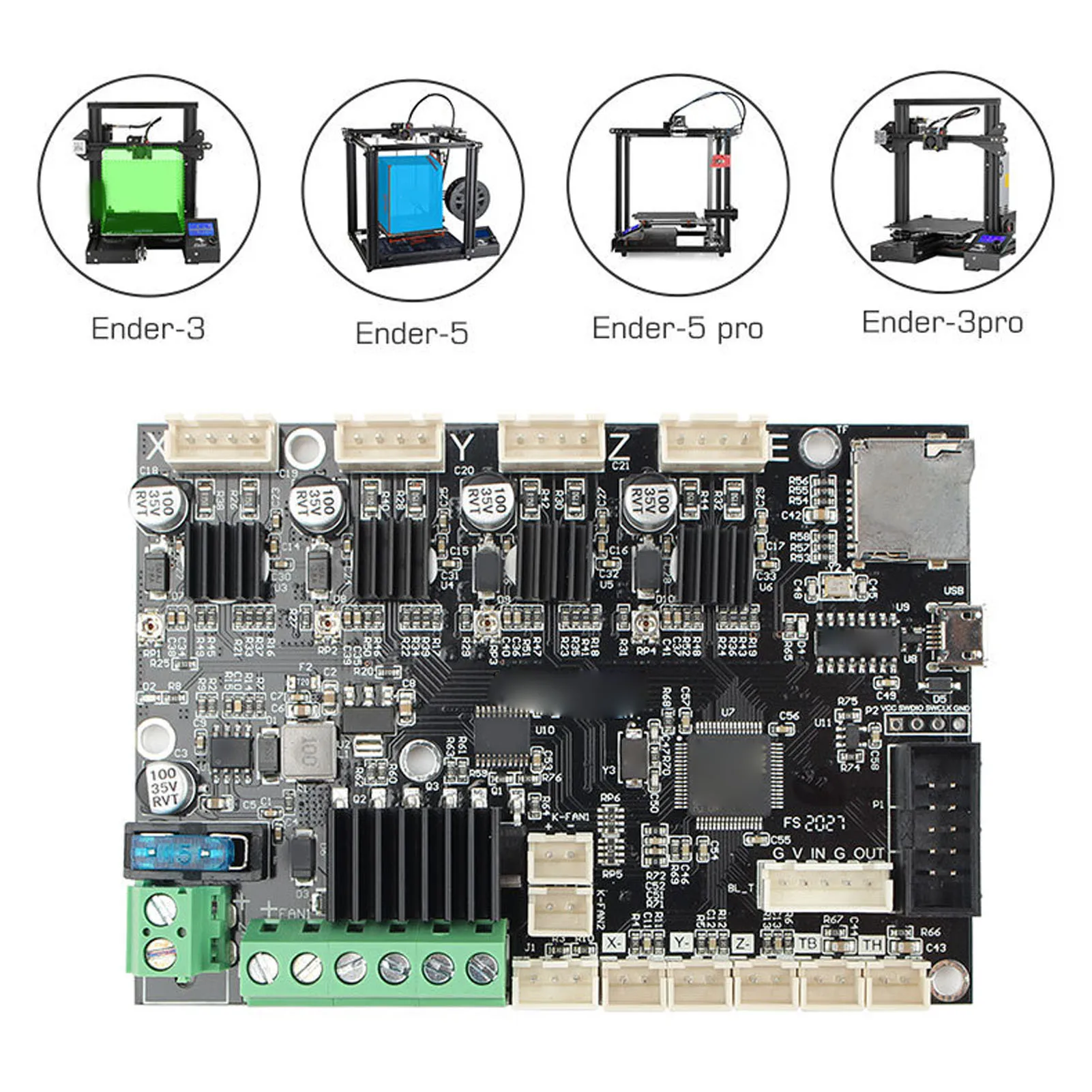 

3D Printer Motherboard Silent 3D Printer Control Board Stable Plug and Play TMC2225 Drivers PCB for 3 Pro for 3 Neo