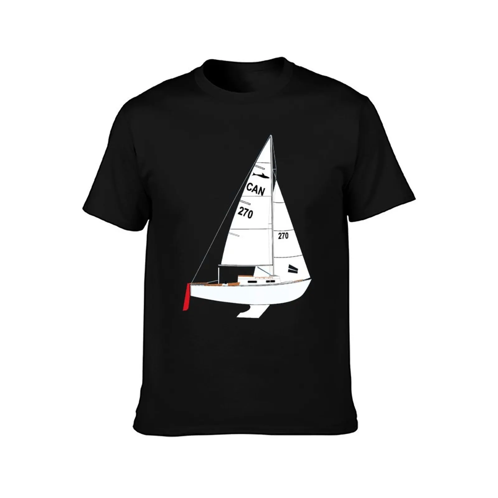 Shark 24 One Design Yacht 270 T-Shirt, Summer Casual Cotton Tee, Oversized Streetwear Tops, Vintage Graphic Print, 100% Cotton