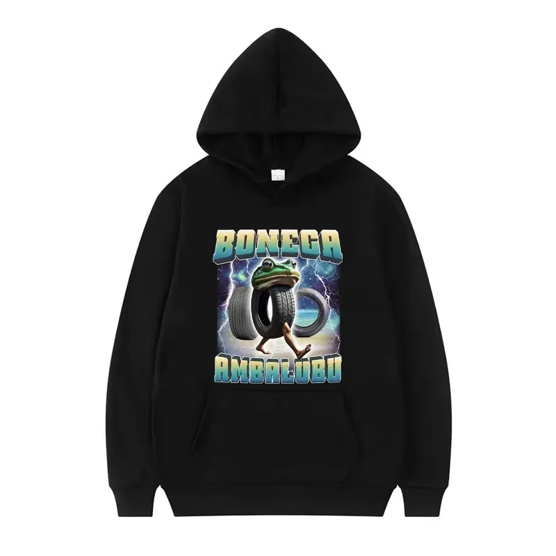 

Pop Funny Frog Meme Boneca Ambalubu Hoodies Unisex Vintage Fashion Hoodie Men's High Quality Casual Oversized Loose Comfort Pull