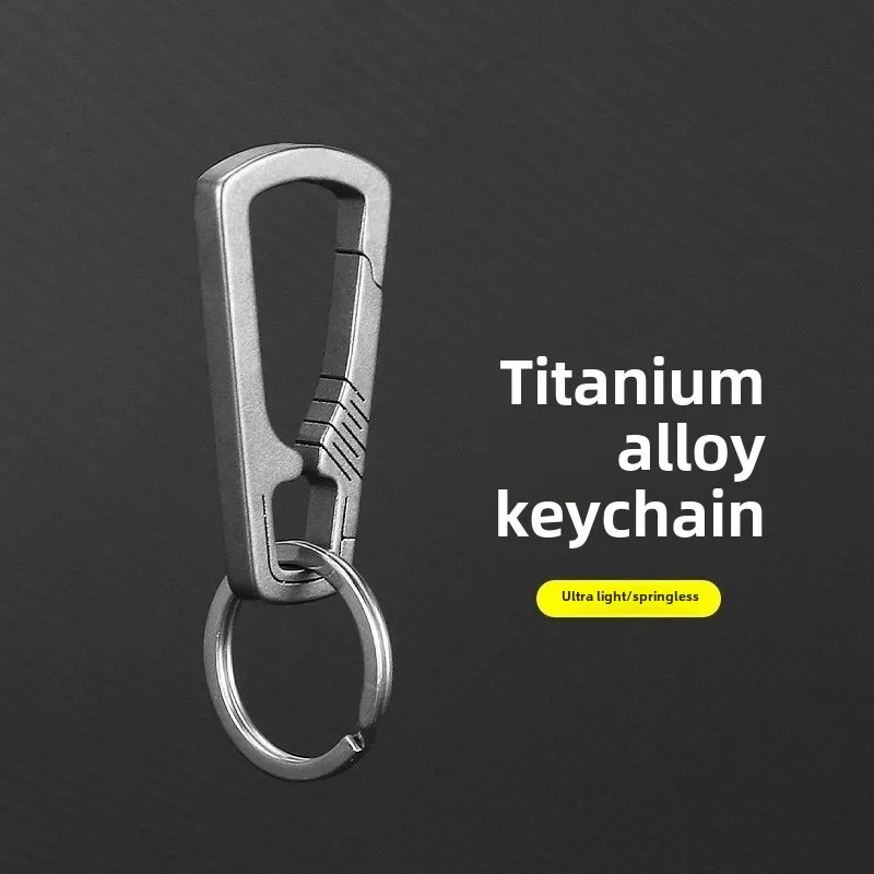 

New Titanium Alloy Car Key Ring Male Pendant Personality Pure Titanium Creative Key Chain Men